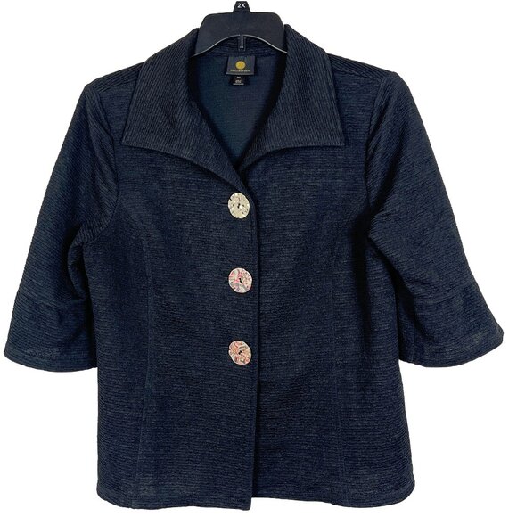 JM Collections 3/4 Sleeve Lightweight Jacket - Picture 3 of 11